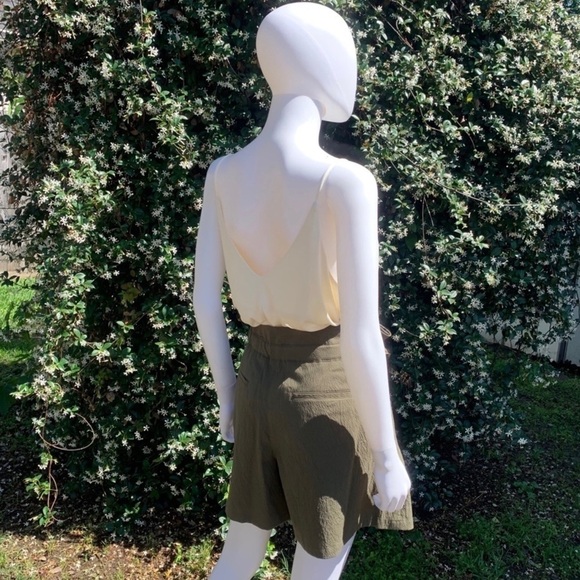 💋NWT Rag & Bone Relaxed Fit High Rise Seersucker Paper Bag Waist Shorts - Picture 8 of 15